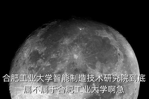 合肥工業(yè)大學(xué)智能制造技術(shù)研究院到底屬不屬于合肥工業(yè)大學(xué)啊急