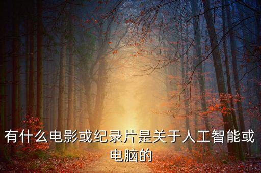有什么電影或紀(jì)錄片是關(guān)于人工智能或電腦的