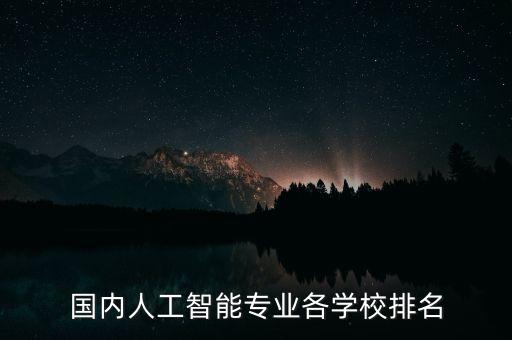 國(guó)內(nèi)人工智能專業(yè)各學(xué)校排名