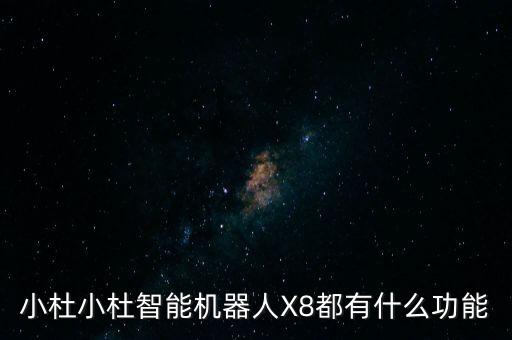 小杜小杜智能機器人X8都有什么功能