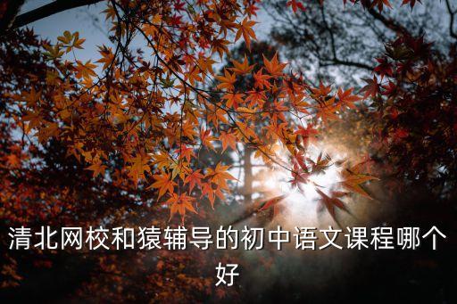 猿輔導(dǎo)初中課程多少錢，清北網(wǎng)校和猿輔導(dǎo)的初中語文課程哪個好