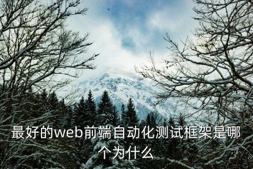 前端自動化測試，前端該怎樣實現(xiàn)自動化測試