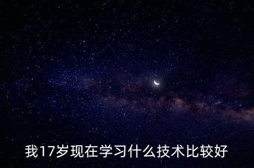 我17歲現(xiàn)在學習什么技術比較好