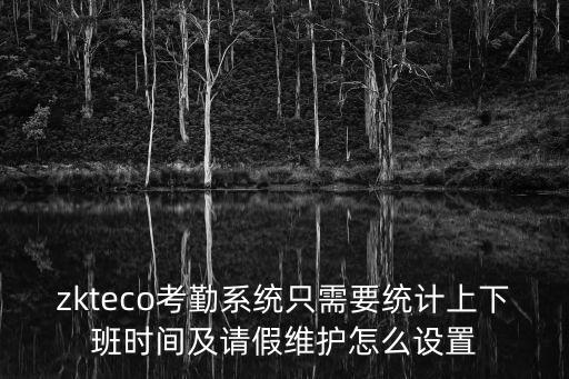 zkteco考勤系統(tǒng)只需要統(tǒng)計上下班時間及請假維護怎么設置