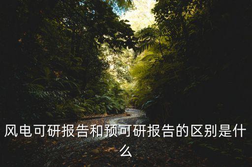 風(fēng)電項(xiàng)目可研報(bào)告，風(fēng)電可研報(bào)告和預(yù)可研報(bào)告的區(qū)別是什么