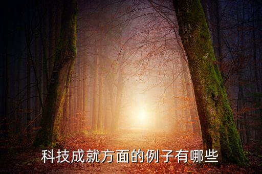 科技成就方面的例子有哪些