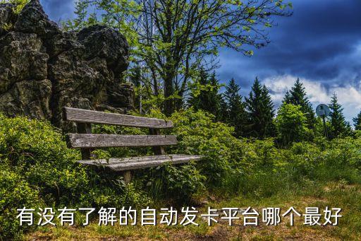 有沒有了解的自動發(fā)卡平臺哪個最好