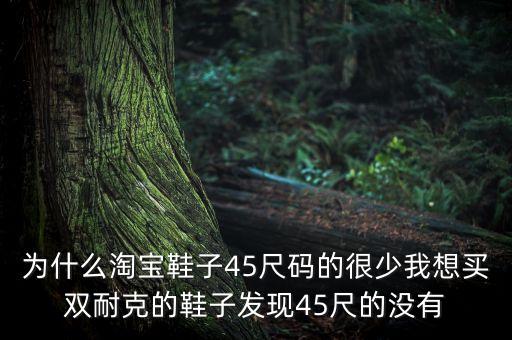 為什么淘寶鞋子45尺碼的很少我想買雙耐克的鞋子發(fā)現(xiàn)45尺的沒有