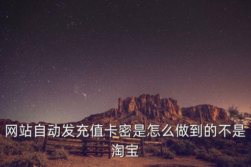 網(wǎng)站自動(dòng)發(fā)充值卡密是怎么做到的不是淘寶