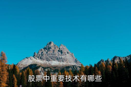 股票中重要技術(shù)有哪些
