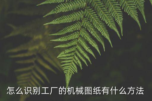 怎么識(shí)別工廠的機(jī)械圖紙有什么方法