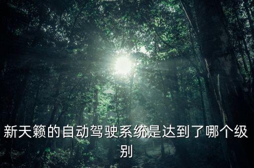 特斯拉是哪個(gè)級(jí)別的自動(dòng)駕駛，新天籟的自動(dòng)駕駛系統(tǒng)是達(dá)到了哪個(gè)級(jí)別