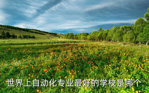 智能自動化專業(yè)大學(xué)排名榜，請問自動化專業(yè)哪首大學(xué)比較權(quán)威
