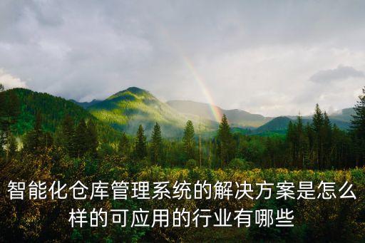 智能化倉(cāng)庫(kù)管理系統(tǒng)的解決方案是怎么樣的可應(yīng)用的行業(yè)有哪些