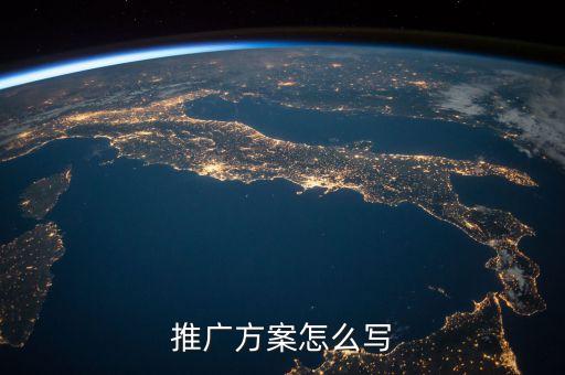 推廣方案怎么寫