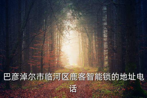巴彥淖爾市臨河區(qū)鹿客智能鎖的地址電話