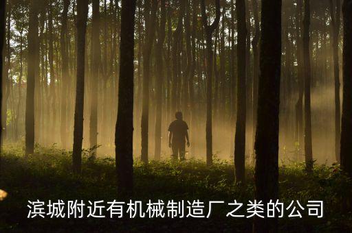 濱城附近有機械制造廠之類的公司