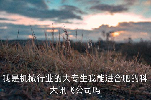 科大訊飛公司容易進(jìn)去嗎，我是機(jī)械行業(yè)的大專生我能進(jìn)合肥的科大訊飛公司嗎