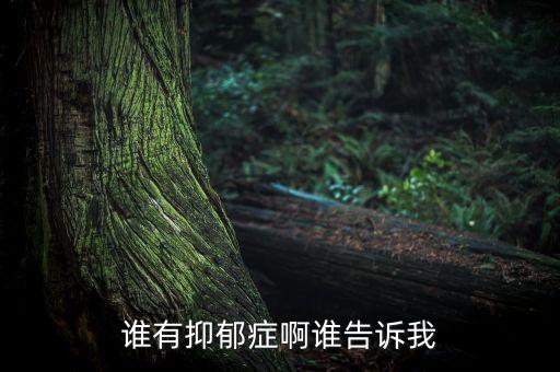 誰有抑郁癥啊誰告訴我