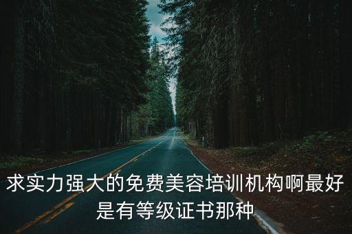 求實(shí)力強(qiáng)大的免費(fèi)美容培訓(xùn)機(jī)構(gòu)啊最好是有等級(jí)證書(shū)那種