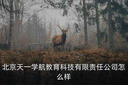 北京天一學(xué)航教育科技有限責(zé)任公司怎么樣