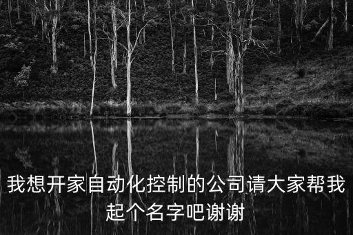 我想開家自動化控制的公司請大家?guī)臀移饌€名字吧謝謝