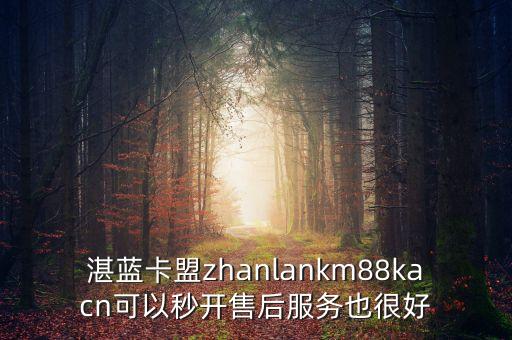 湛藍(lán)卡盟zhanlankm88kacn可以秒開(kāi)售后服務(wù)也很好