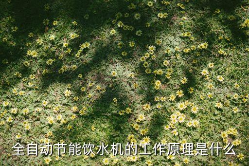 全自動(dòng)節(jié)能飲水機(jī)的工作原理是什么