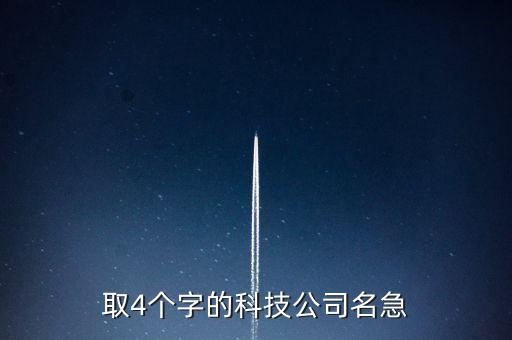 取4個字的科技公司名急