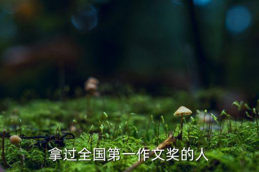 拿過全國第一作文獎的人