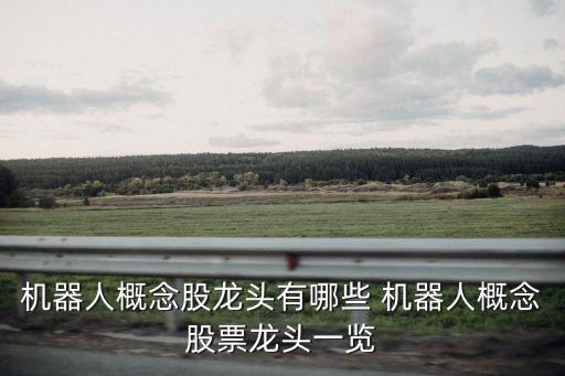 機(jī)器人概念股龍頭有哪些 機(jī)器人概念股票龍頭一覽