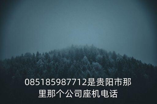 085185987712是貴陽市那里那個(gè)公司座機(jī)電話