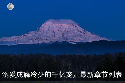 溺愛成癮冷少的千億寵兒最新章節(jié)列表