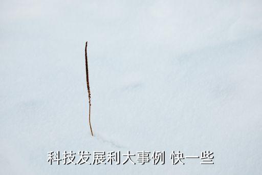 科技發(fā)展利大事例 快一些