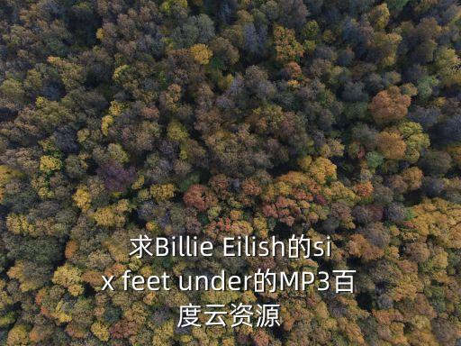 求Billie Eilish的six feet under的MP3百度云資源