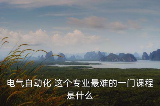 電氣自動化 這個專業(yè)最難的一門課程是什么
