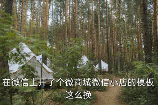 在微信上開了個微商城微信小店的模板這么換