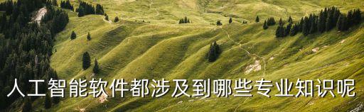 人工智能軟件都涉及到哪些專業(yè)知識(shí)呢