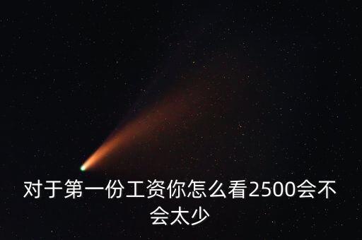 對于第一份工資你怎么看2500會(huì)不會(huì)太少