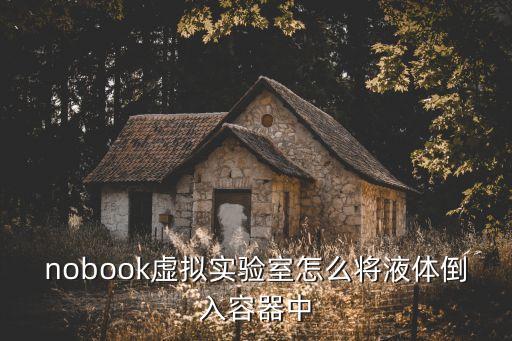 nobook虛擬實驗室怎么將液體倒入容器中
