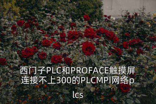 西門子PLC和PROFACE觸摸屏連接不上300的PLCMPI網(wǎng)絡(luò)plcs