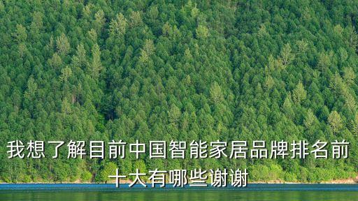 我想了解目前中國智能家居品牌排名前十大有哪些謝謝