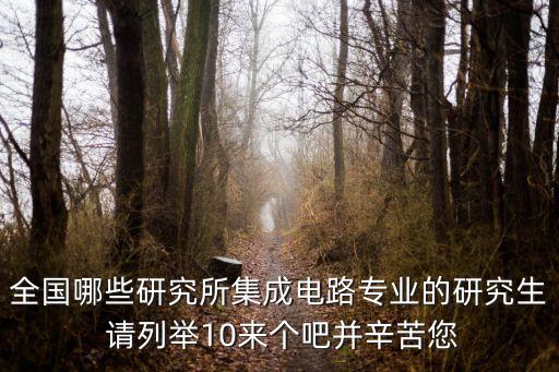 全國哪些研究所集成電路專業(yè)的研究生 請列舉10來個吧并辛苦您
