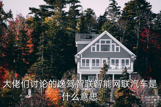 大佬們討論的逸駕智聯(lián)智能網(wǎng)聯(lián)汽車是什么意思