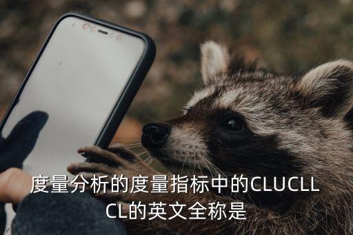 度量分析的度量指標(biāo)中的CLUCLLCL的英文全稱(chēng)是