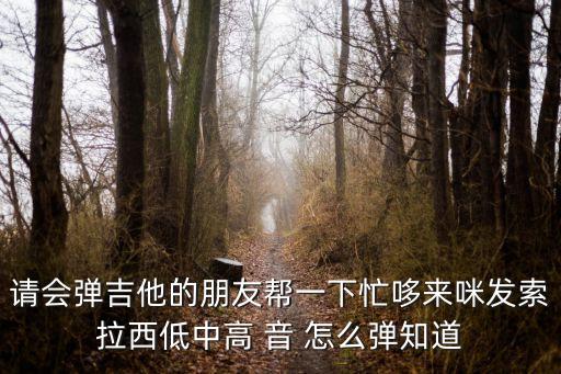 多來米花索拉西怎么唱，吉他第六根弦的哆來咪法索拉西多怎么彈