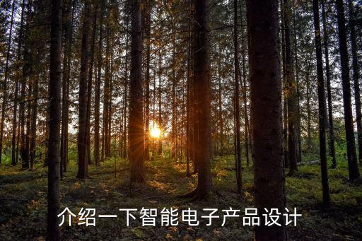 介紹一下智能電子產(chǎn)品設(shè)計(jì)