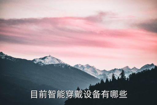 目前智能穿戴設(shè)備有哪些