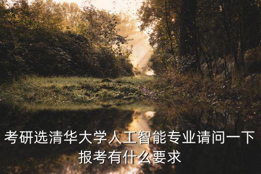 考研選清華大學(xué)人工智能專業(yè)請(qǐng)問一下報(bào)考有什么要求