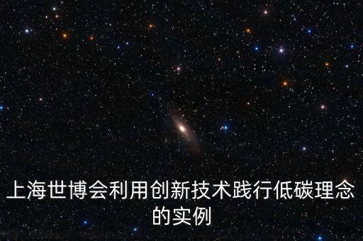 上海世博會利用創(chuàng)新技術(shù)踐行低碳理念的實(shí)例